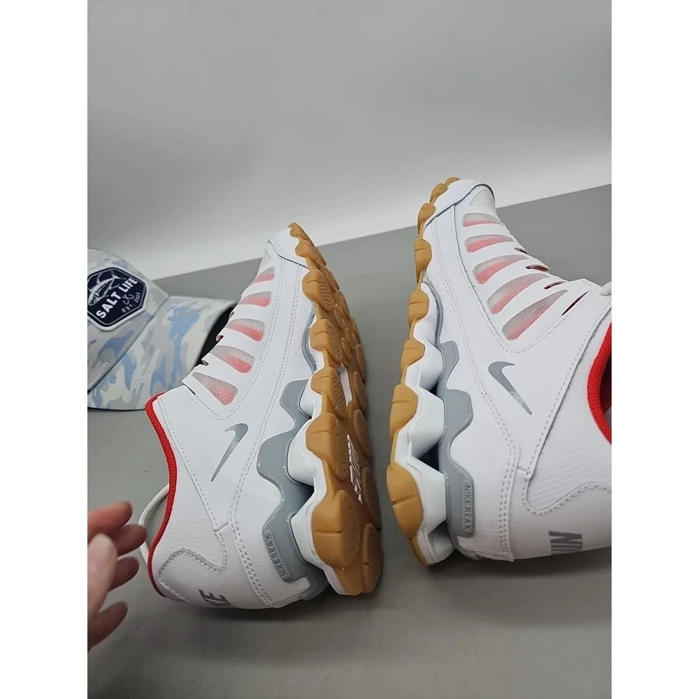Nike Reax 8 TR Mesh White/Wolf Grey/Red 621716-103 Mens‎ 9 New